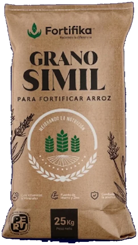 Saco de 25 kg de FORTIFIKA® grano símil para fortificar arroz